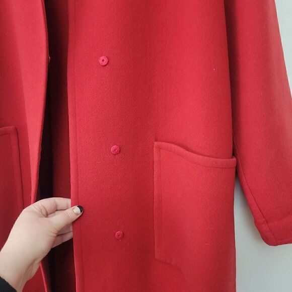 ❤️Vintage Adele Simpson ILGWU Red Coat - Picture 4 of 16